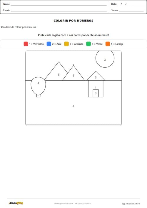 Atividade de colorir para crianças