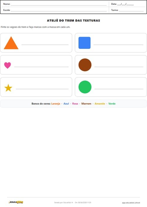 Atividade de cores para crianças