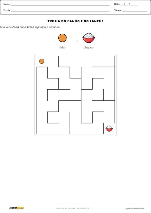 Labirinto para crianças