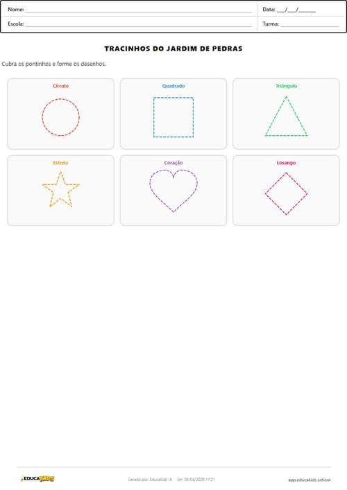 Pontilhado para crianças